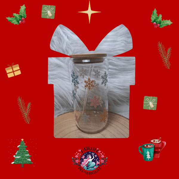 Verre De Noël Flocons De Neige