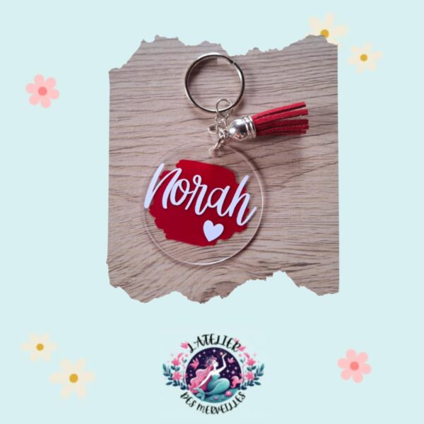 Porte clé en acrylique personnalisé