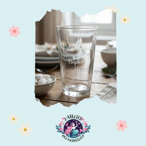 Verre à eau Bapteme personnalisable