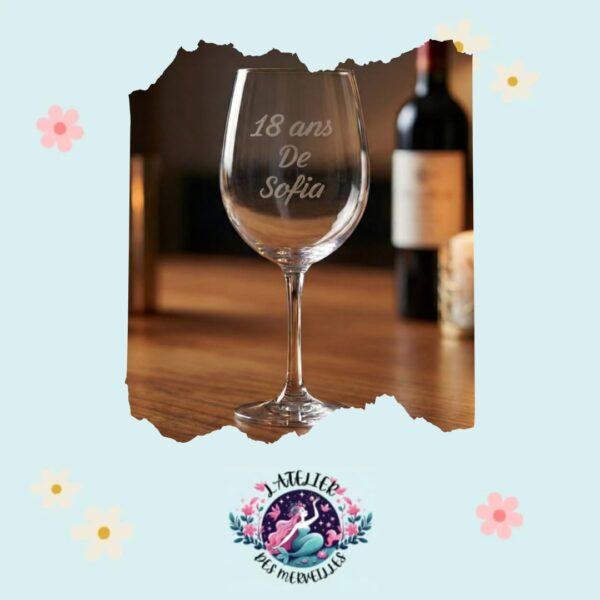 Verre à vin Anniversaire personnalisable