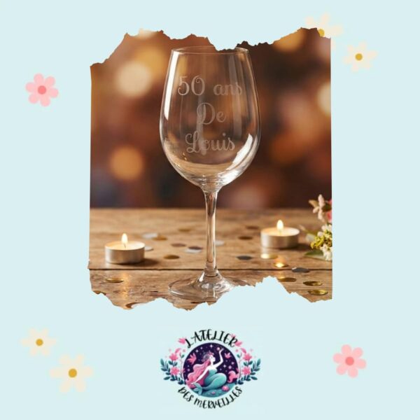 Verre à vin Anniversaire personnalisable