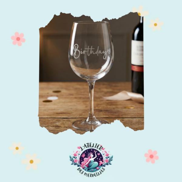 Verre a Vin Gravé anniversaire