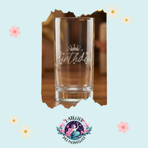 Verre A Eau Gravé Anniversaire